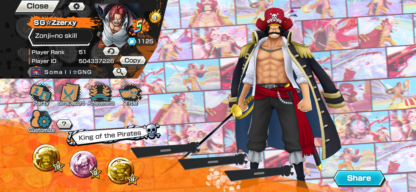 6 ex’s stacked